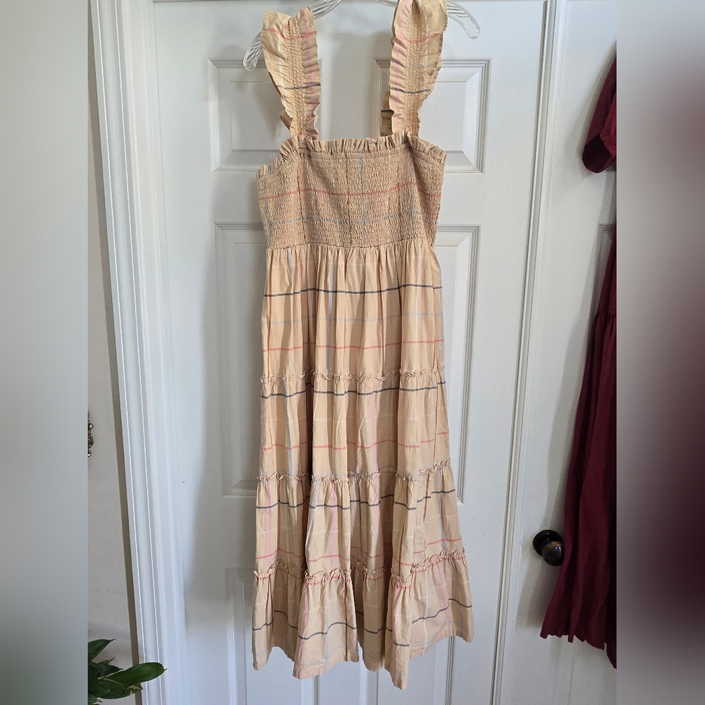 Plaid Ruffle Strap Dress